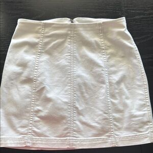 Free People Cream Mini Pencil Skirt Casual 10